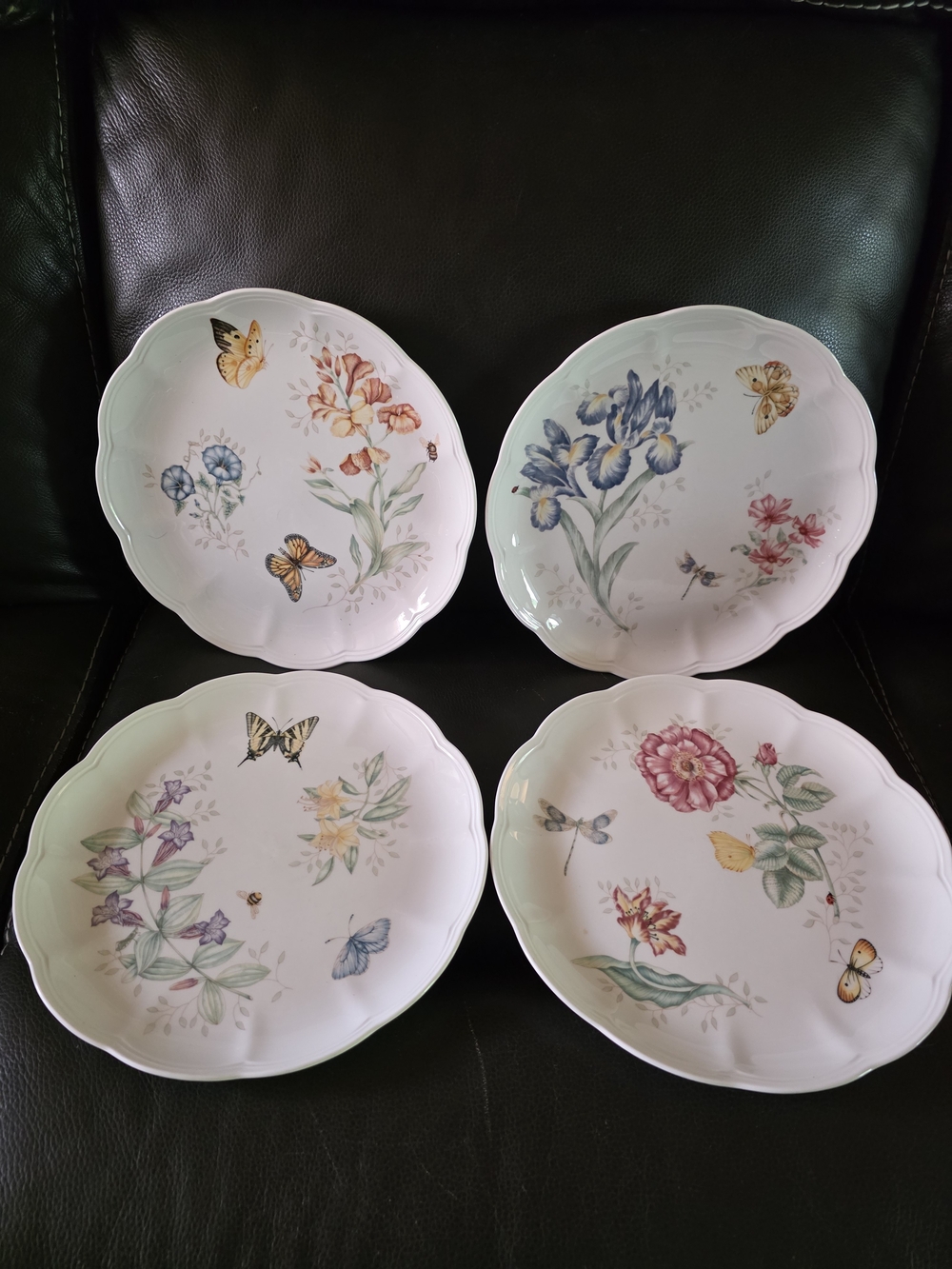 Lenox Butterfly Meadow Porcelain Dinner Plates - Set of 4